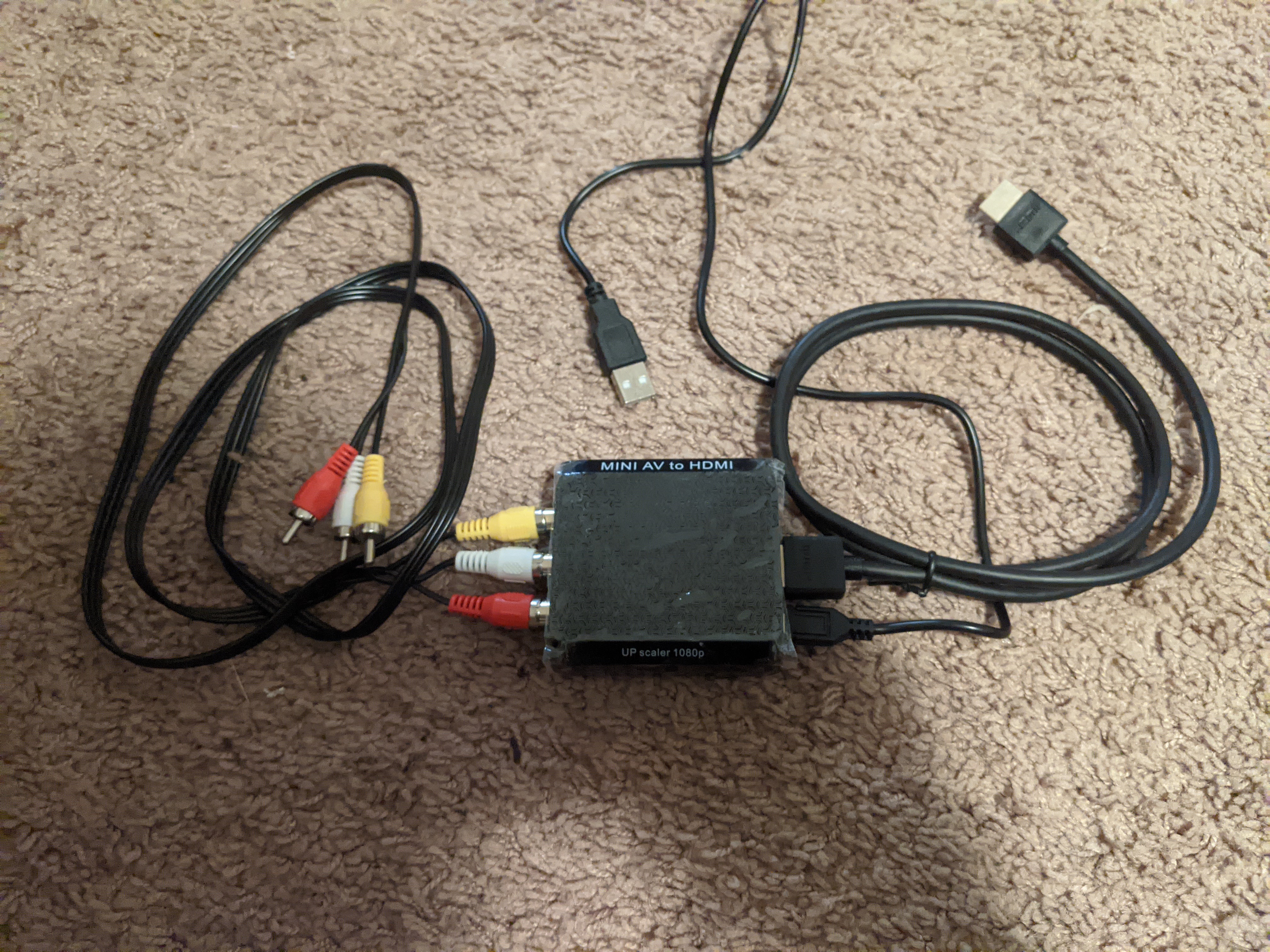Converter box with cables